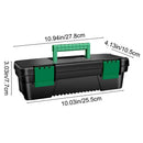 10-Inch Plastic Tool Box with Removable Tray and Secure Locking Mechanism for Home and Outdoor Storage Solutions