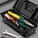 10-Inch Plastic Tool Box with Removable Tray and Secure Locking Mechanism for Home and Outdoor Storage Solutions