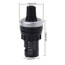 Rotary Knob Potentiometer Resistance Switch Frequency Control IP65 Waterproof Resistances 1K-55k Black