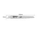 20 Pcs Sabre Saw Blade Set for Wood, Plastic and Metal Cutting Curved Cutting Universal Silver