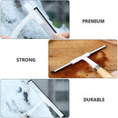 Multi-Purpose Glass Squeegee with Wooden and Rubber Handle, Effective Cleaning Tool for Home and Window Use