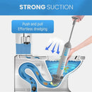 One Shot Toilet Sewer Dredge Dark Gray,New Toilet Plunger High Pressure Drain Clog Remover Powerful Air Plunger Plunger Drain Clog Remover Tool for Toilets Bathroom Floor Drain Clogged Kitchen Pipe