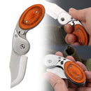 Folding Knife with Colourful Wooden Handle for Package Opening,Edc Pocket Tool with Natural Aesthetics