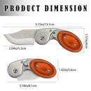 Folding Knife with Colourful Wooden Handle for Package Opening,Edc Pocket Tool with Natural Aesthetics