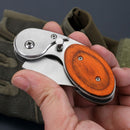 Folding Knife with Colourful Wooden Handle for Package Opening,Edc Pocket Tool with Natural Aesthetics
