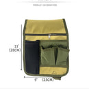 Multi-Pocket Canvas Garden Tool Bag-Army Green
