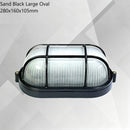 Sand Black Large Oval LED Explosion-Proof Light 280160105mm | Christmas Industrial Safety Gift | Dust & Moisture Resistant Shaft Lamp with Low-Profile Housing