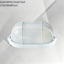 Sand White Small Oval LED Explosion-Proof Light 21010085mm | Halloween Compact Clean Gift | Dust & Moisture Resistant Mini Shaft Lamp Low-Profile Housing