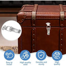 Stainless steel hasps 12-pack, precision spring polished edges, perfect partner for secure vintage box locking!