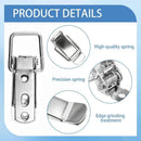 Stainless steel hasps 12-pack, precision spring polished edges, perfect partner for secure vintage box locking!