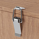 Stainless steel hasps 12-pack, precision spring polished edges, perfect partner for secure vintage box locking!