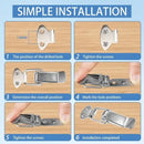 Stainless steel hasps 12-pack, precision spring polished edges, perfect partner for secure vintage box locking!