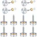 12 Pcs Cover Screws in Steel Stainless Screws a Mirror, 16mm