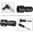 2 Pcs Impact Wrench Bit in Steel Socket Screwdriver Bit with Accessories Adapters for Hex Black, 0.25 in