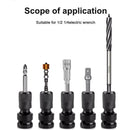 2 Pcs Embouts of Visseuse a Percussion Adapter 0.5.25, Embout of Tournevis Adapter of Wrench a Douille Embout of Tournevis a Douille