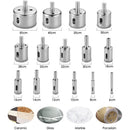 15 Pcs Drill Bit of Diamant Scie Cloches Tools Set, 8mm, 50mm