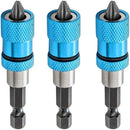 3 Pcs Quick Hex Shank Adjustable Screw Depth Change Magnetic Bits for Drywall for Cordless Screwdrivers and Hand Drills, 0.25 in