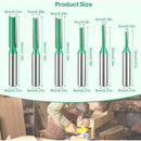 6, Wood Router Bits Copying Bits for Woodworking Bits Grooving Bits for Routers Piece Shank Router Bit Set, 6mm, 8mm, 3mm, 4mm, 5mm, 7mm