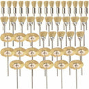45 Piece Brass Brush Set Compatible with Dremel and Proxxon, Round and Disc Brushes, 3.17 mm Shaft