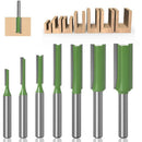 6mm Straight Router Bit Set, 7 Pieces Woodworking Carbide Straight Groove Router Bits for Wood, Compatible with Bosch, Makita
