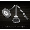 24 Pieces Wire Drill Brushes, Steel Brass Wheel and Cup Wire Polishing Brushes Complete Kit, Rotary Grinder Tools for Removing Rust Corrosion Paint