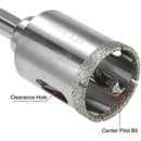 Diamond Glass Hole Saw Drill Bit with Center Pilot Bit for Glass, Ceramic Tile, 32mm