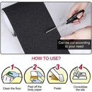 Anti-Slip Tape, Adhesive for Stairs, Friction, Abrasive for Safety, Stepladder, Indoor, Outdoor, High Traction, Black, 15 cm x 5 m