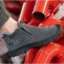 Slip-on Welding Safety Shoes, Non-Slip Rubber Sole, Abrasion Resistant Anti-Scald Work Shoes for Welders, Grey, 44EU