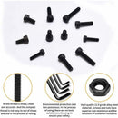 1225 Pcs Kit M2 M3 M4 M5 Carbon Steel Hex Socket Head Cap Bolts Screws with Nuts Assortment, Black