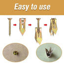 50 Pack Self Drilling Metal Drywall Anchors with Screws, 12 x 30 mm