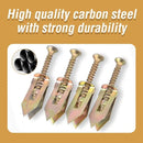 50 Pack Self Drilling Metal Drywall Anchors with Screws, 12 x 30 mm