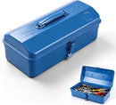 Portable Metal Tool Box with Lock for Home Workshop Tool Storage and Transport, 37 x 16 x 12 cm