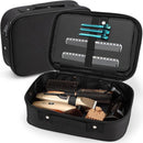 Barber Tool Storage Bag Black Large Capacity Case for Scissors Combs and Salon Supplies, Holds Clippers and Grooming Tools