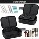 Barber Tool Storage Bag Black Large Capacity Case for Scissors Combs and Salon Supplies, Holds Clippers and Grooming Tools