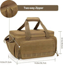 Tool Bag Organizer with Multiple Pockets, Wear-resistant Storage Bag with Anti-slip Bottom for Carpenters and DIY Enthusiasts, Brown, 14 Inch