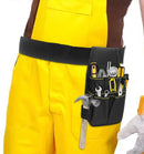Tool Belt, Adjustable Wear-Resistant Tool Pouch Bag with Multiple Pockets for Carpenter, Plumber and Roofer, for Construction and Maintenance, Black