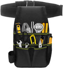 Tool Belt, Adjustable Wear-Resistant Tool Pouch Bag with Multiple Pockets for Carpenter, Plumber and Roofer, for Construction and Maintenance, Black