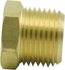 1/4" NPT Male to 1/8" NPT Female Brass Reducer Bushing Forged Hex Head Pipe Fitting 1200psi (Pack of 2)