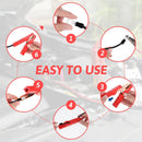Jumper Cable Clamps, 2 Pcs Alligator Battery Clamps Clips Heavy Duty Batteries Charger Clamp 200 A Jumper Cable Ends Clamp Welder Clips for Under 5AWG Automotive Batteries Jump Starter Cables