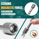 1/4 Hex Magnetic Nut Driver Drill Bit 7mm Socket Adapter Quick Change Socket Nut Adapter for Power Tools, 2-piece