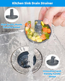 Upgraded 3 in 1 Bathroom and Kitchen Sink Drain Strainer