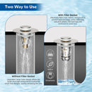Upgraded 3 in 1 Bathroom and Kitchen Sink Drain Strainer