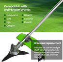 (2-Set) 10" x 3 Teeth Carbon Steel Brush Cutter Blades with Washers - 2 Blades and 2 Washers - Blades for 20mm or 25.4mm Arbor - Compatible with Husqvarna, Stihl, Ego, and More