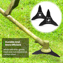 (2-Set) 10" x 3 Teeth Carbon Steel Brush Cutter Blades with Washers - 2 Blades and 2 Washers - Blades for 20mm or 25.4mm Arbor - Compatible with Husqvarna, Stihl, Ego, and More