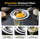 Egg Yolk Separator, Stainless Steel Egg Yolk Separation Tool, Egg Sifting Filter Divider with Hook for Baking & Cooking Kitchen Gadget (1PC)