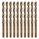 3/16" Cobalt Drill Bit(10Pcs), M35 HSS Metal Drill Bit Set forwood, Hard Metal, Stainless Steel, Cobalt Steel M35 Jobber Length Twist Drill Bits