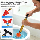 Multipurpose Household High Pressure Toilet Plunger, 2026 Upgraded Powerful Air Drain Unclogger Heavy Duty Plunger Auger Clog Remover Tool for Toilet Bathroom Drains (1 Pc)