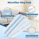 6 Pack H2prO Mop Pads Compatible with O Ceda H2PrO Flat Mop System, 100% Microfiber Mop Head Replacements, Washable and Reusable for H2prO Mop Refills, White