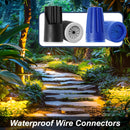 Biaungdo 40 Pcs Black and Blue Waterproof Wire Electrical Connectors, Outdoor Seal Twist Nuts Caps Cable Terminal Electrical Connectors for Outdoor Landscape Light, Irrigation Valves