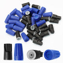 Biaungdo 40 Pcs Black and Blue Waterproof Wire Electrical Connectors, Outdoor Seal Twist Nuts Caps Cable Terminal Electrical Connectors for Outdoor Landscape Light, Irrigation Valves